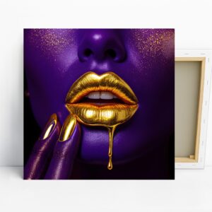 Golden Lips Art