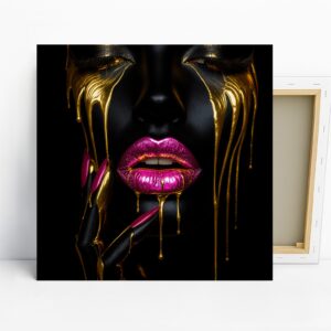 Liquid Gold Lips Art
