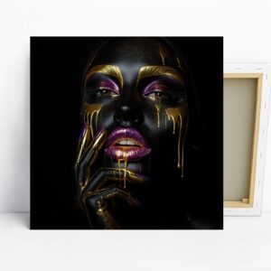 Golden Drip Face Art