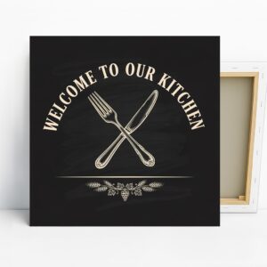 Rustic Kitchen Welcome Sign Art