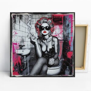 Glamorous Bathroom Diva Art