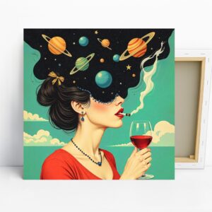 Cosmic Wine Indulgence Art