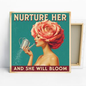 Nurturing Rose Woman Art