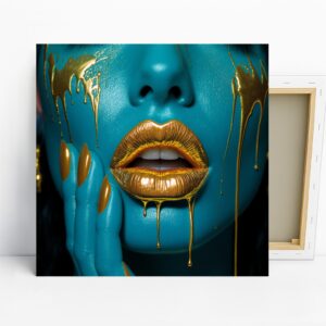 Golden Lips Art