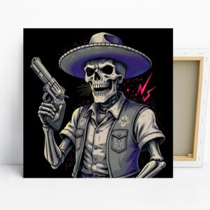 Gunslinger Skull Art