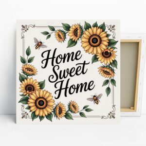Sunflower Home Sweet Home Art