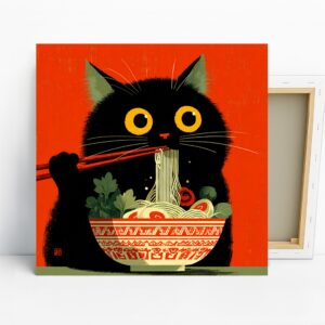Cat Noodle Bowl Art