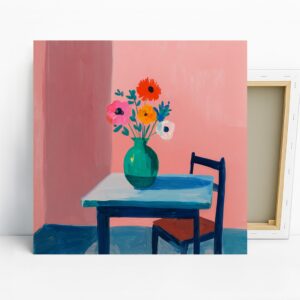 Vibrant Floral Vase Art