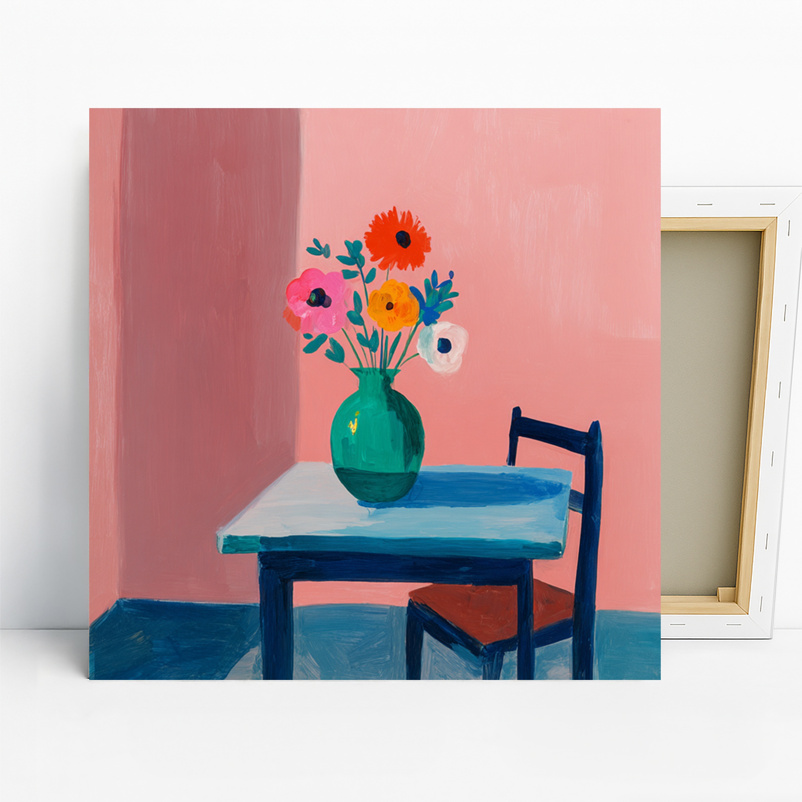 Vibrant Floral Vase Art