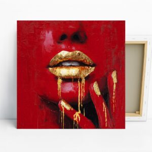 Golden Lips Art