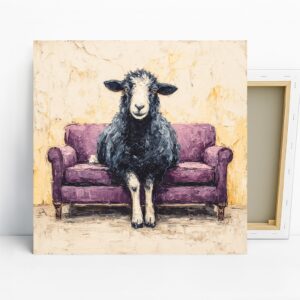 Sheep on Sofa Art