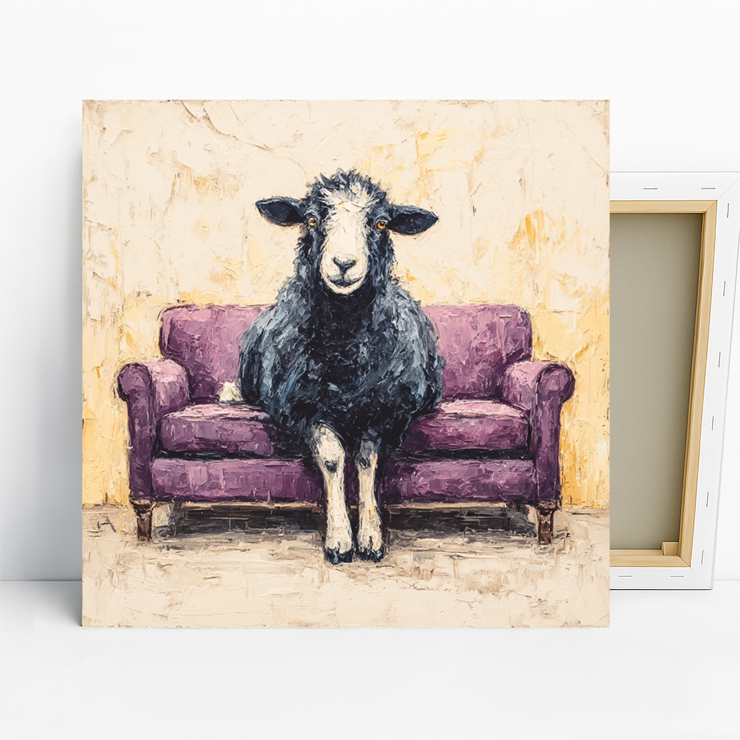 Sheep on Sofa Art