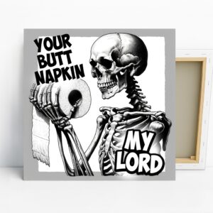 Skeleton With Toilet Paper Art