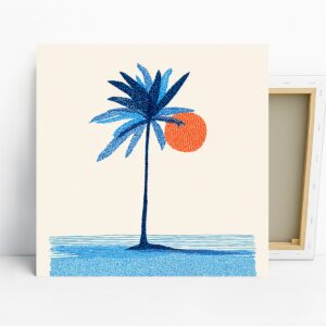 Tropical Palm Sunset Art