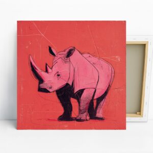Pink Rhino Art