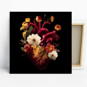 Blooming Heart Anatomy Art
