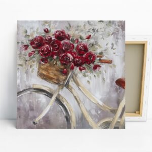 Bicycle Rose Basket Art