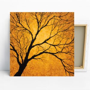 Golden Autumn Tree Art