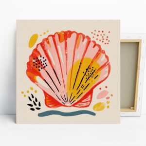 Vibrant Seashell Art