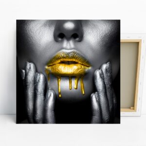 Golden Lips Art