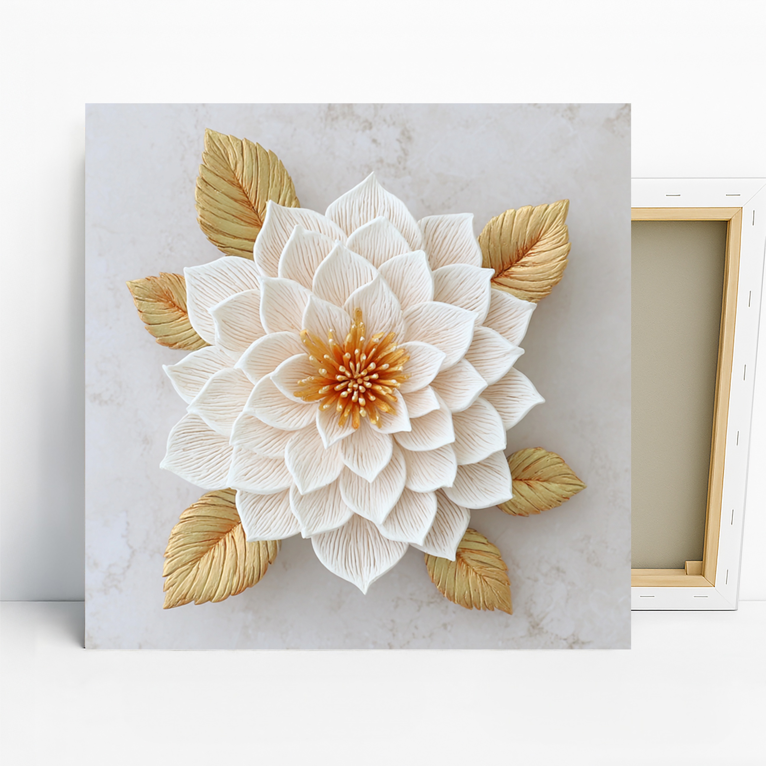 Elegant White Lotus Art