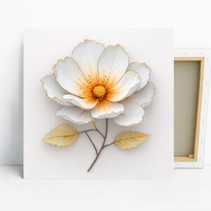 Elegant White Flower Art