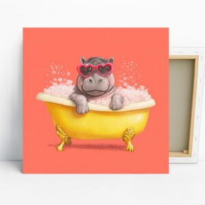 Hippo Bath Time Art