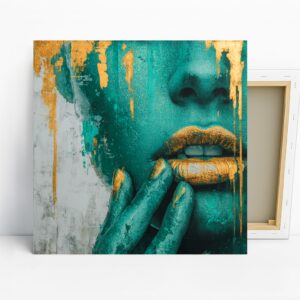 Golden Lips Art