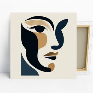 Abstract Face Contour Art