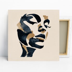 Abstract Face Silhouette Art