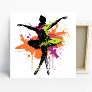 Dynamic Dancer Silhouette Art