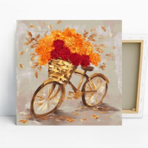Autumn Bicycle Bouquet Art