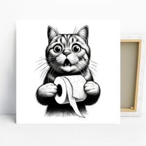 Cat Toilet Paper Art