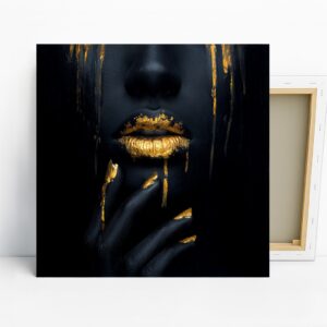 Golden Lips Art