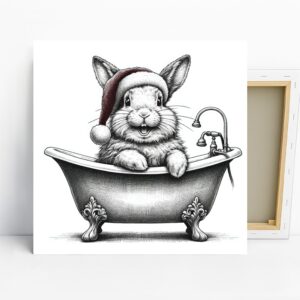 Bunny Bath Time Art