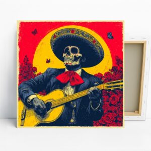 Day of the Dead Guitarist Art