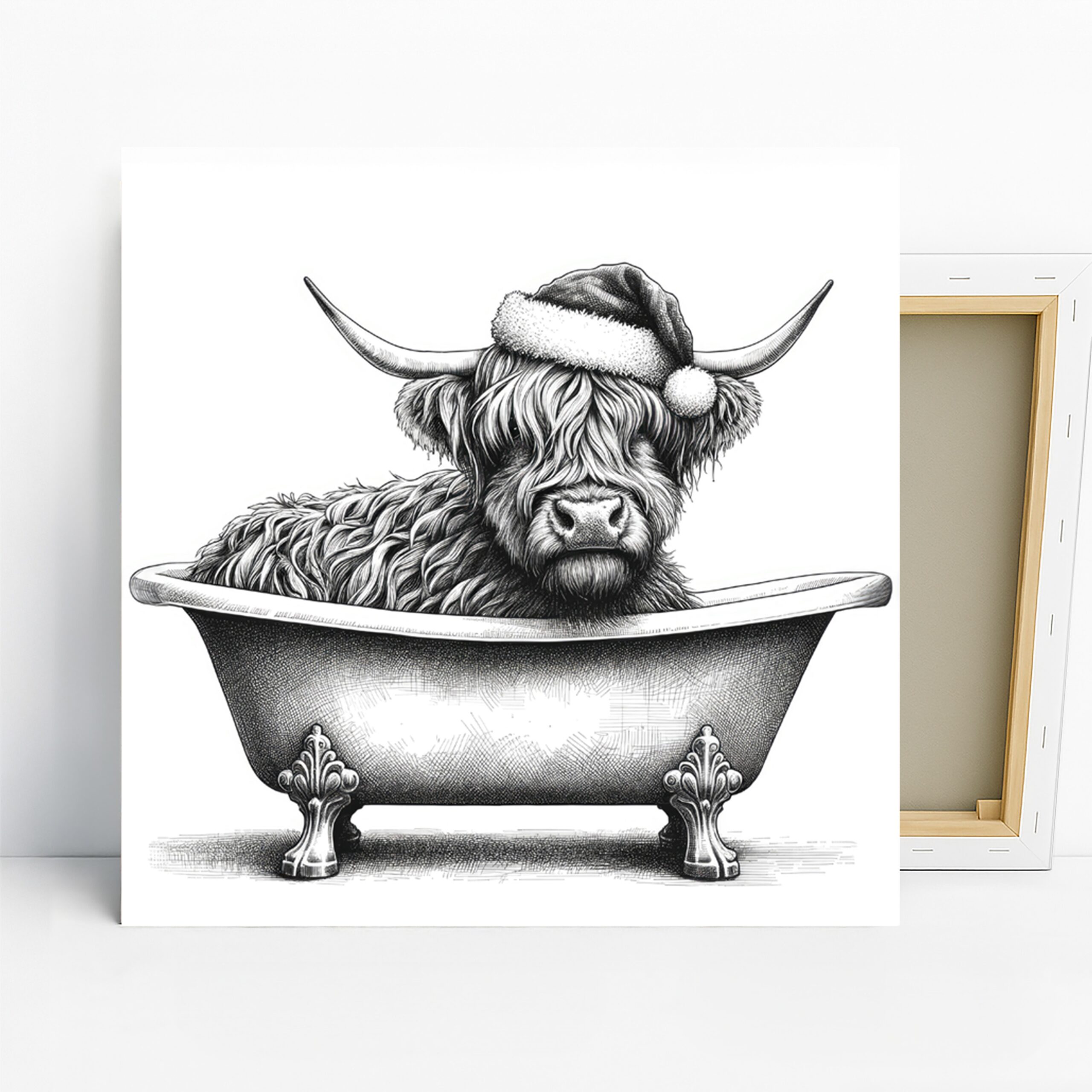 1.jpg Highland Cow Bath Time Art