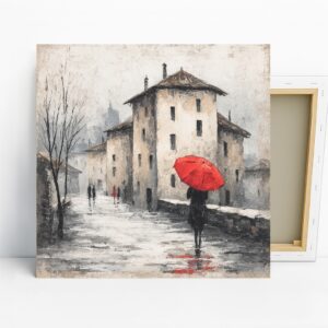 Red Umbrella City Art