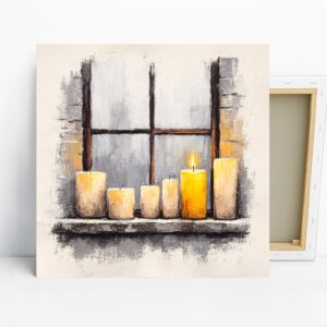 Candlelight Window Art