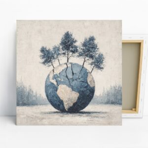 Earth Tree Globe Art