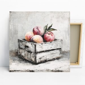 Rustic Peach Crate Art