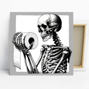 Skeleton Toilet Paper Art