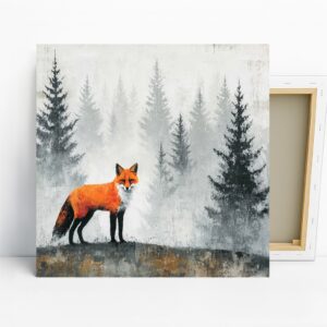 Fox in Misty Forest Art