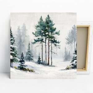 Winter Pine Forest Art