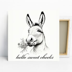 Donkey with Flowers Art