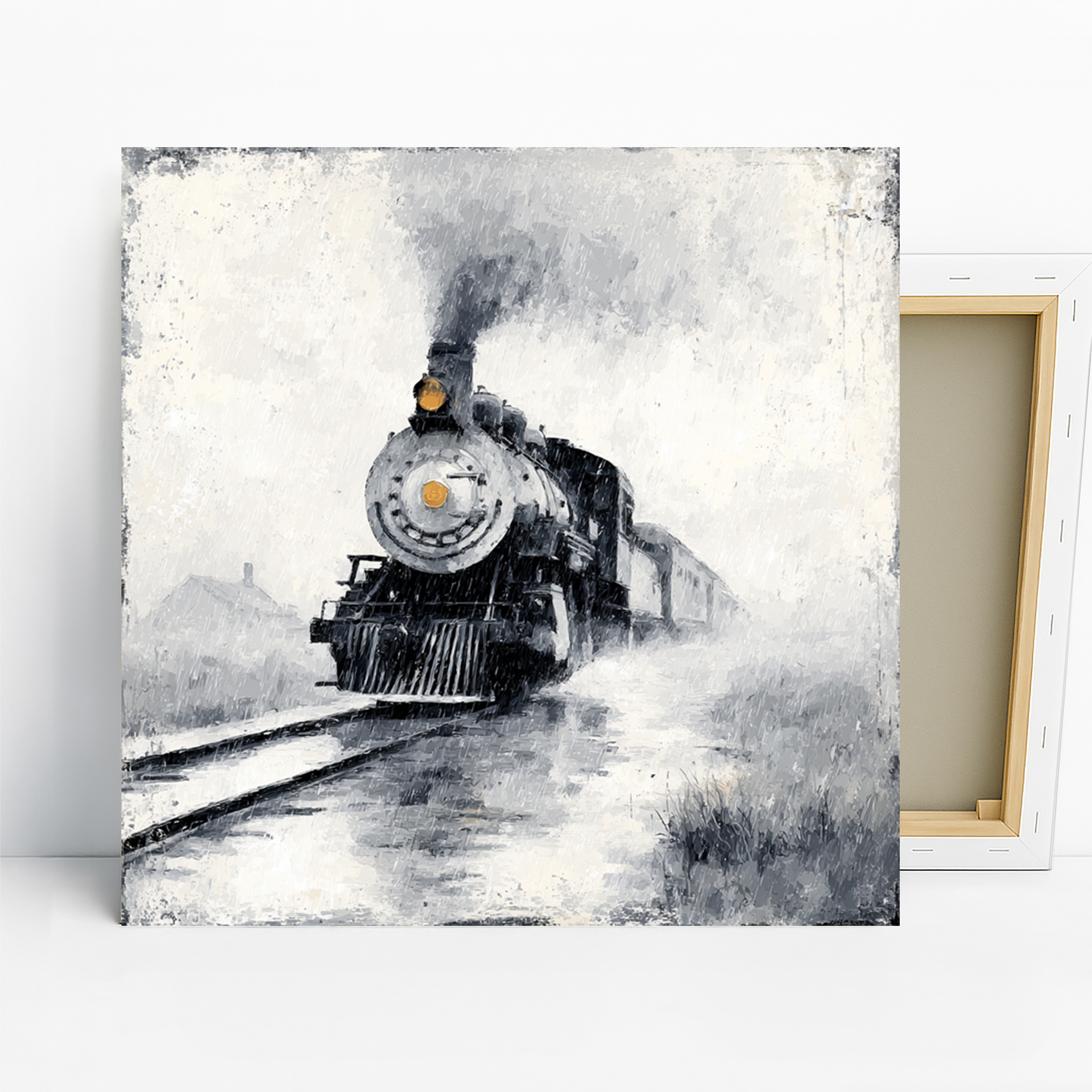 Vintage Steam Train Art