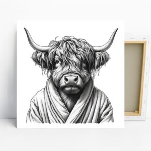 Highland Cow Robe Art
