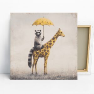 Raccoon Giraffe Art