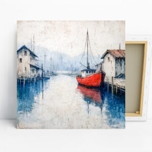 Harbor Fishing Boat Art