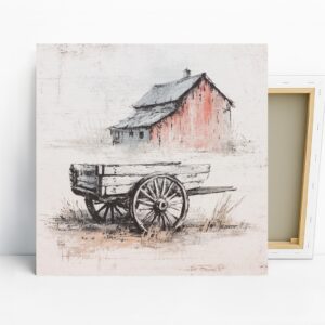 Rustic Barn and Wagon Art